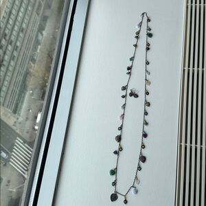 Vintage Lucy Issacs NYC Quartz Heart Necklace and matching earrings